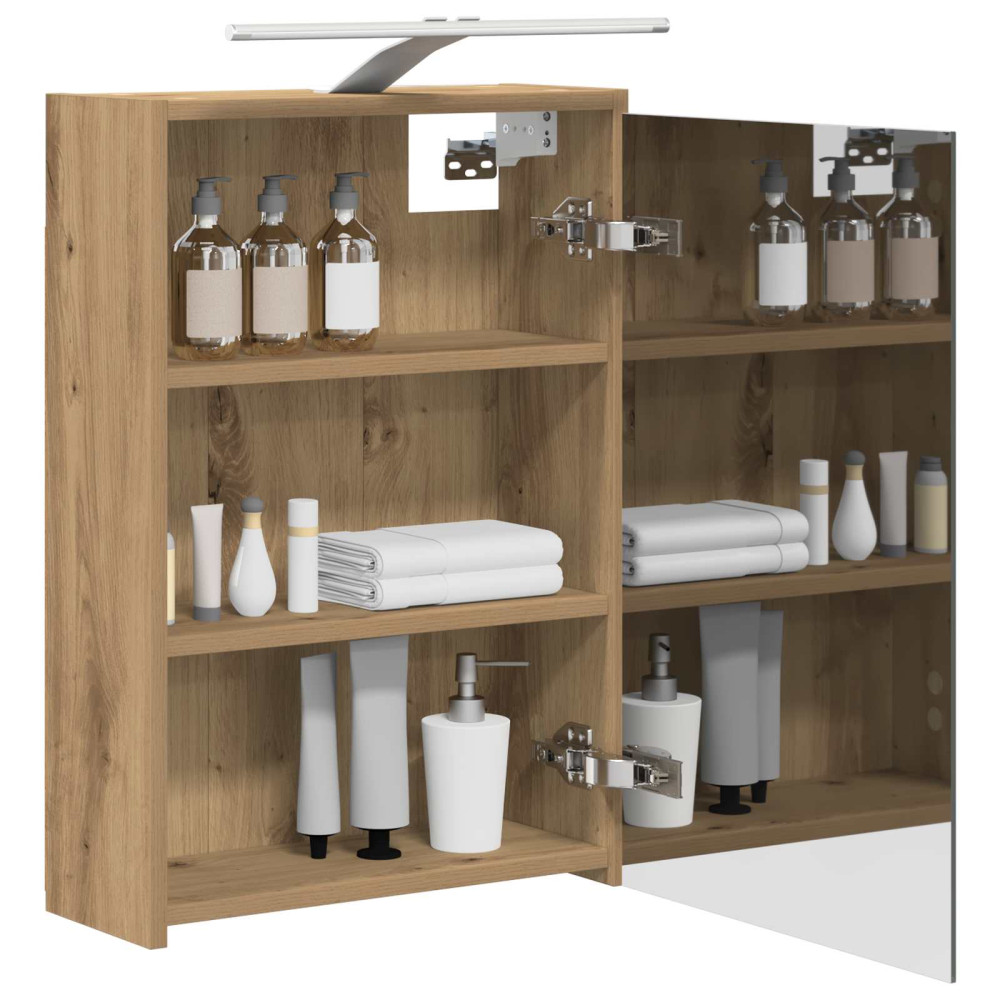 Produktbild för Badrumsspegelskåp Artisan Ek 43 x 16 x 62.5 cm Konstruerat trä