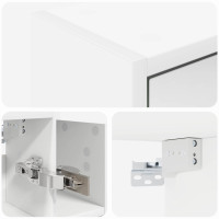 Produktbild för Badrumsspegelskåp för Vit 63,5 x 16 x 62,5 cm Konstruerat trä