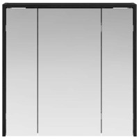 Produktbild för Badrumsspegelskåp Svart Ek 63,5 x 16 x 62,5 cm Konstruerat trä