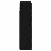 Produktbild för Badrumsspegelskåp Svart Ek 63,5 x 16 x 62,5 cm Konstruerat trä