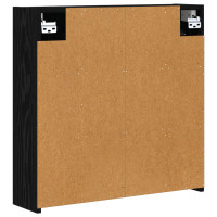 Produktbild för Badrumsspegelskåp Svart Ek 63,5 x 16 x 62,5 cm Konstruerat trä
