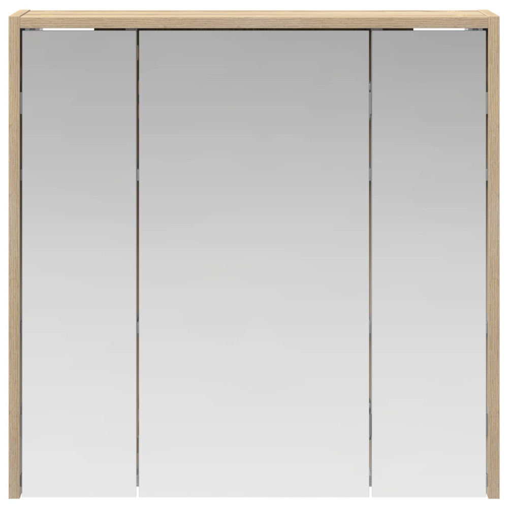 Produktbild för Badrumsspegelskåp Sonoma-ek 63,5 x 16 x 62,5 cm Konstruerat trä