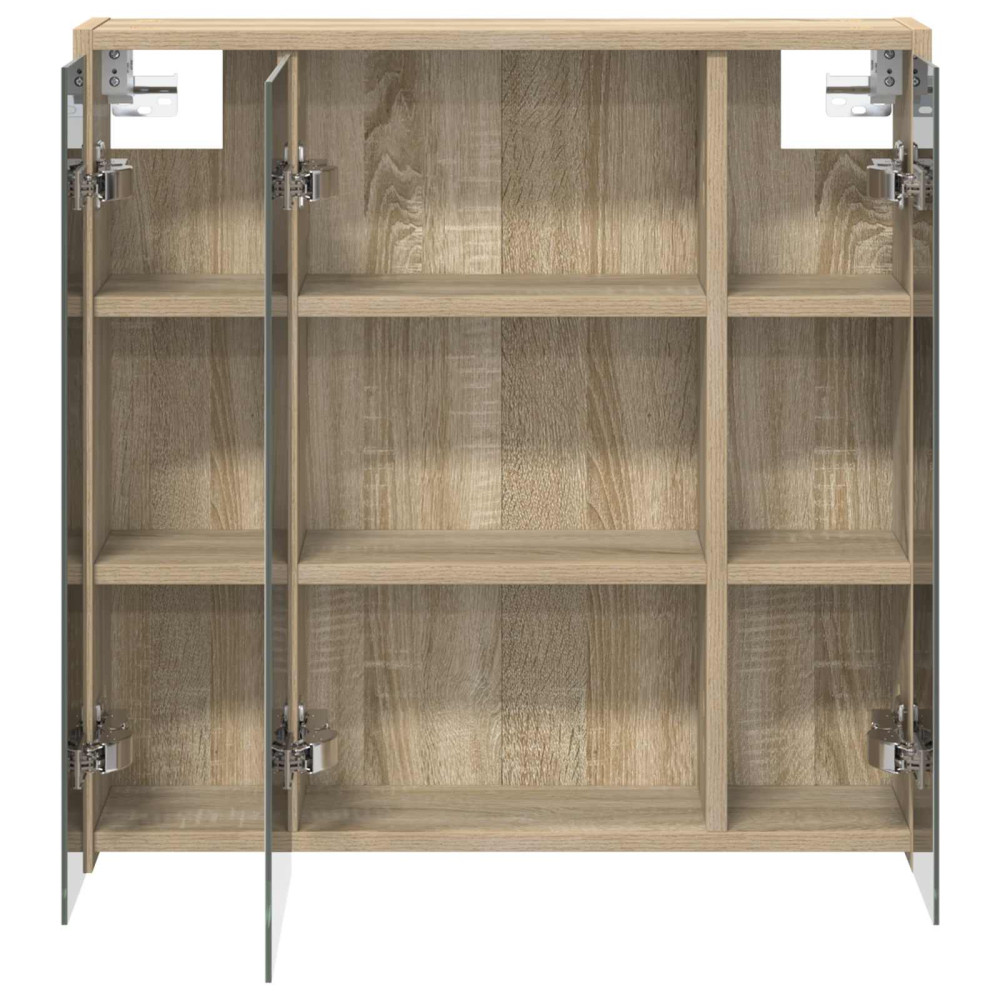 Produktbild för Badrumsspegelskåp Sonoma-ek 63,5 x 16 x 62,5 cm Konstruerat trä