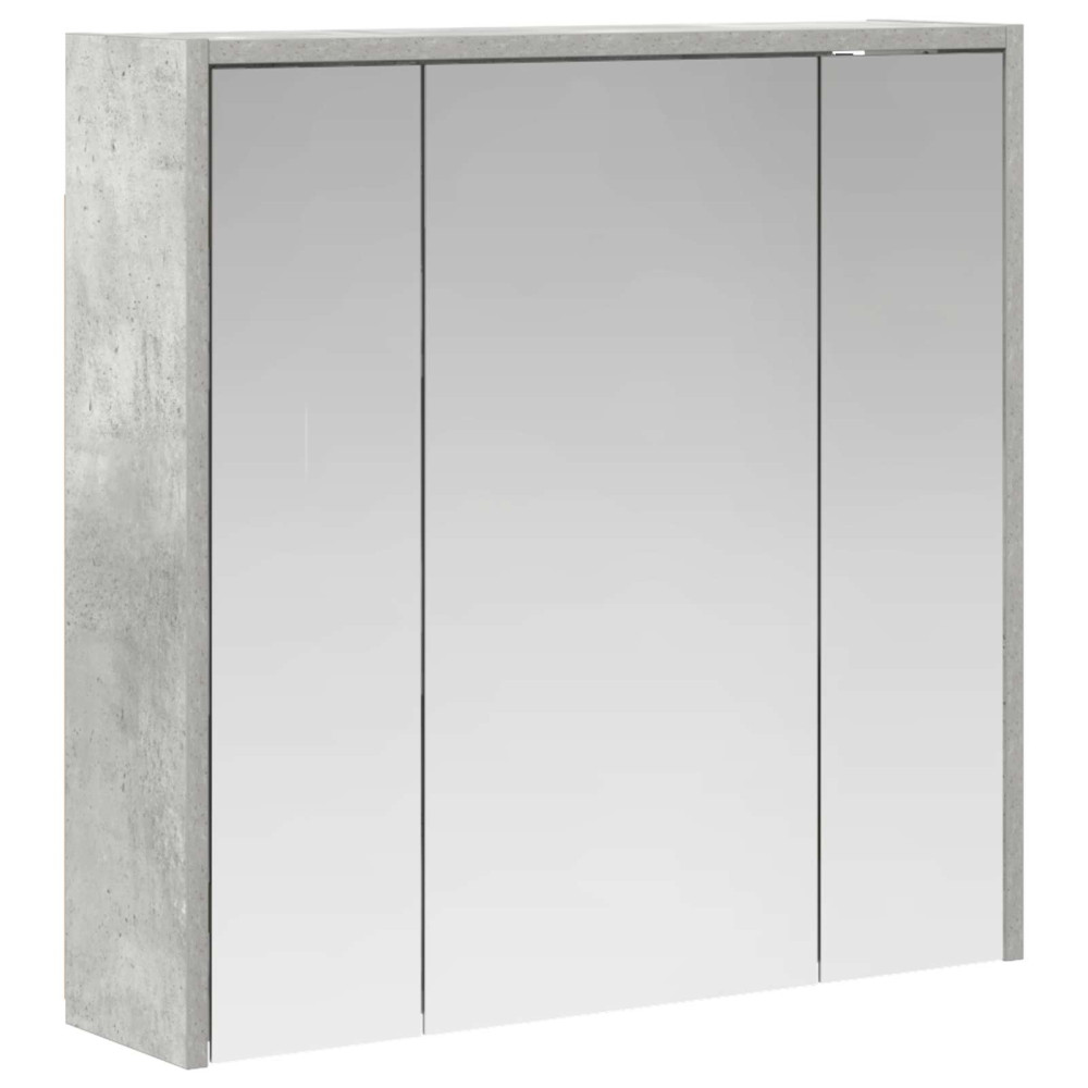 Produktbild för Badrumsspegelskåp Betonggrå 63,5 x 16 x 62,5 cm Konstruerat trä