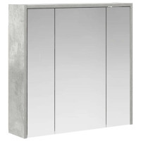 Produktbild för Badrumsspegelskåp Betonggrå 63,5 x 16 x 62,5 cm Konstruerat trä