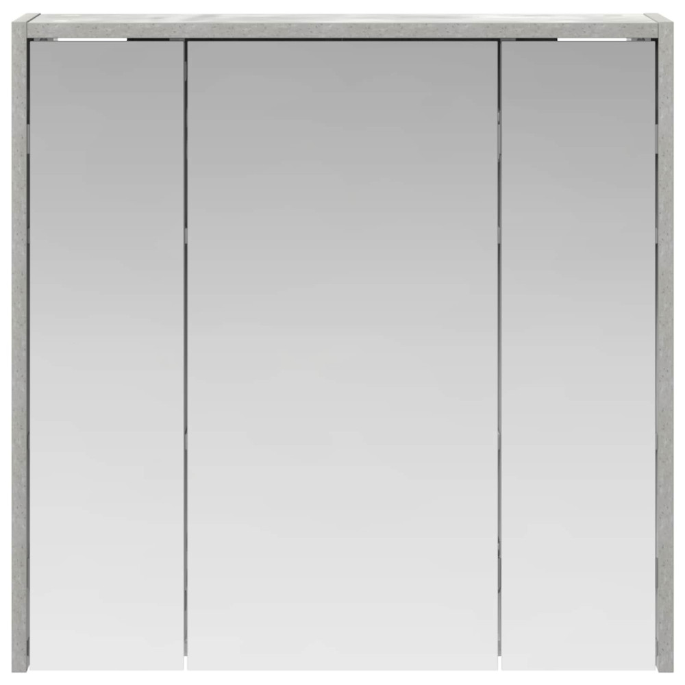 Produktbild för Badrumsspegelskåp Betonggrå 63,5 x 16 x 62,5 cm Konstruerat trä