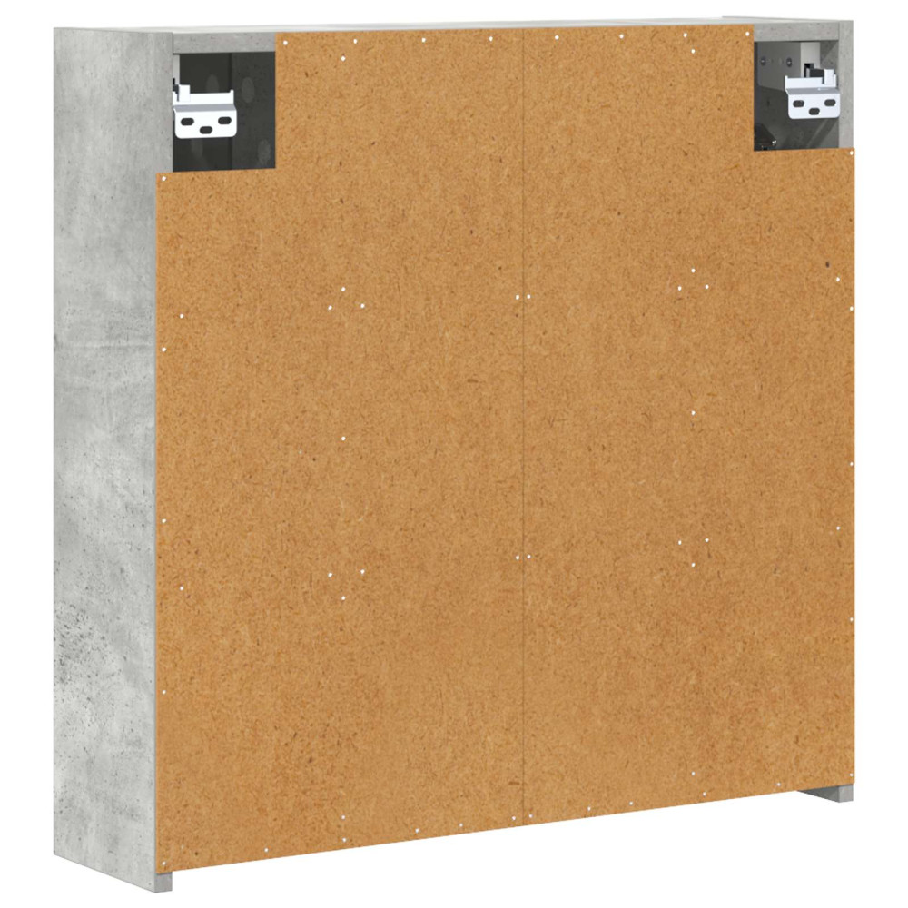 Produktbild för Badrumsspegelskåp Betonggrå 63,5 x 16 x 62,5 cm Konstruerat trä