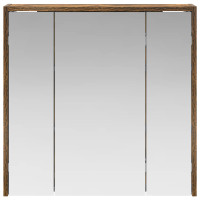 Produktbild för Badrumsspegelskåp Rökt ek 63,5 x 16 x 62,5 cm Konstruerat trä