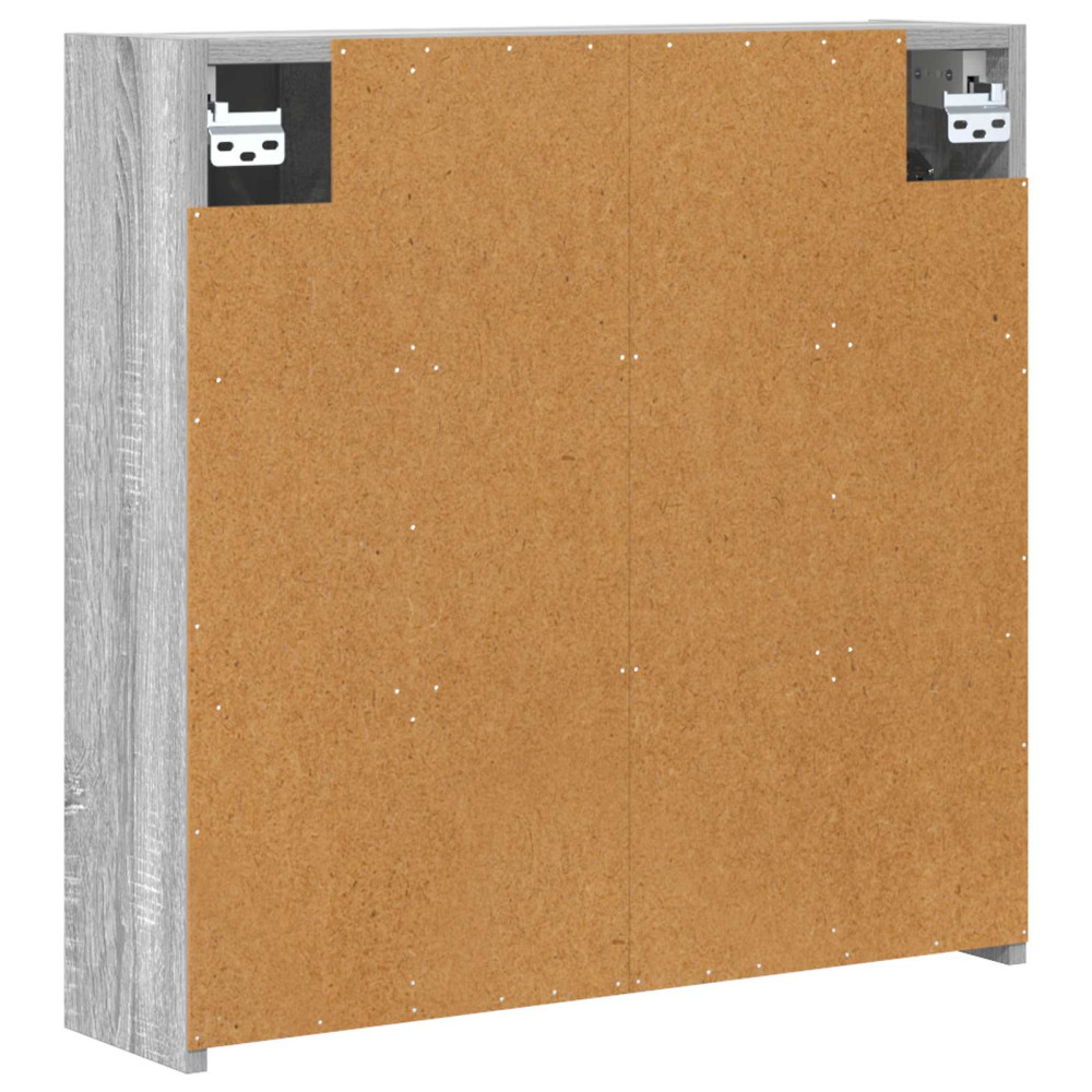 Produktbild för Badrumsspegelskåp Grå Sonoma 63,5 x 16 x 62,5 cm