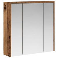 Produktbild för Badrumsspegelskåp Gammalt trä 63,5 x 16 x 62,5 cm