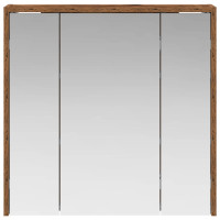 Produktbild för Badrumsspegelskåp Gammalt trä 63,5 x 16 x 62,5 cm