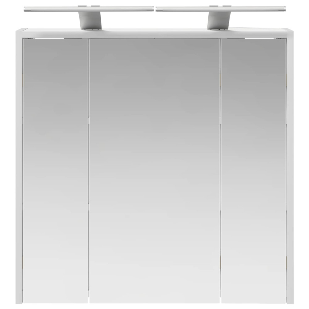 Produktbild för Badrumsspegelskåp för Vit 63,5 x 16 x 62,5 cm Konstruerat trä