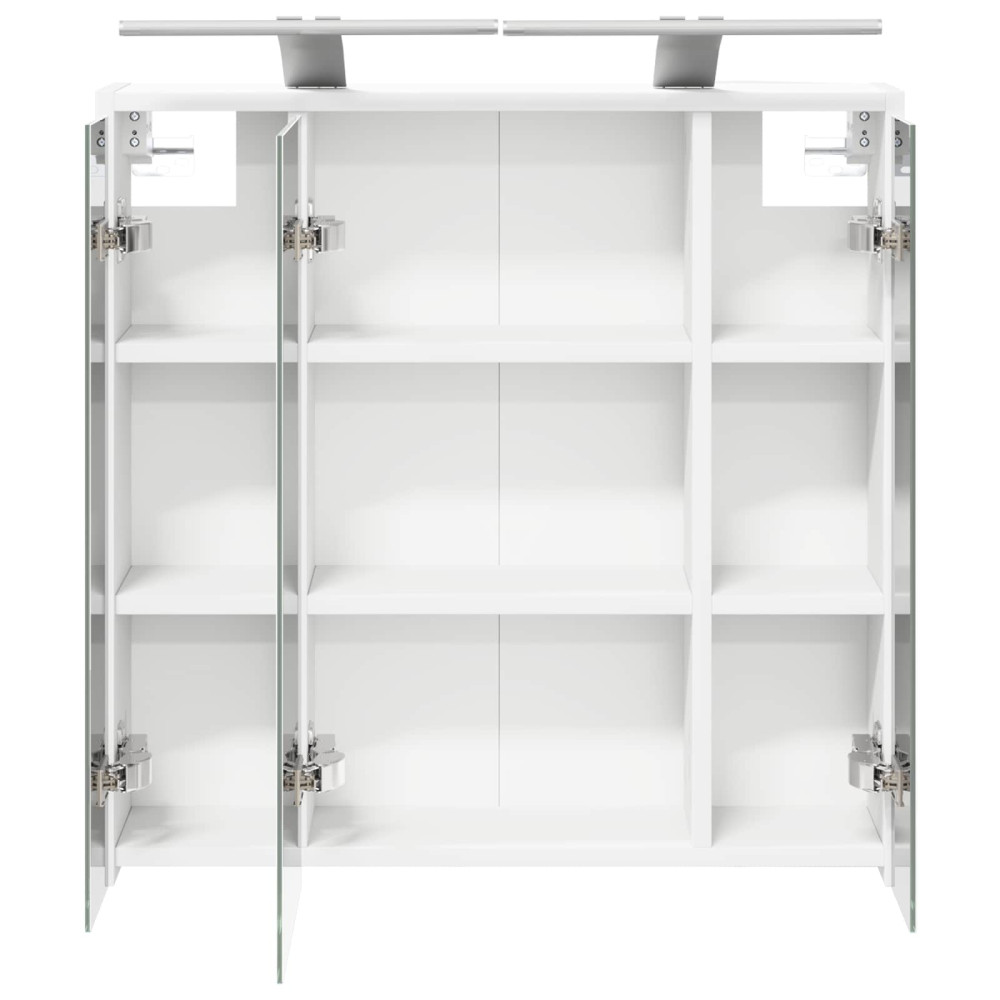 Produktbild för Badrumsspegelskåp för Vit 63,5 x 16 x 62,5 cm Konstruerat trä