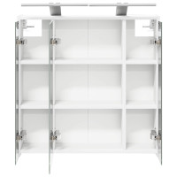 Produktbild för Badrumsspegelskåp för Vit 63,5 x 16 x 62,5 cm Konstruerat trä