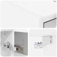 Produktbild för Badrumsspegelskåp för Vit 63,5 x 16 x 62,5 cm Konstruerat trä
