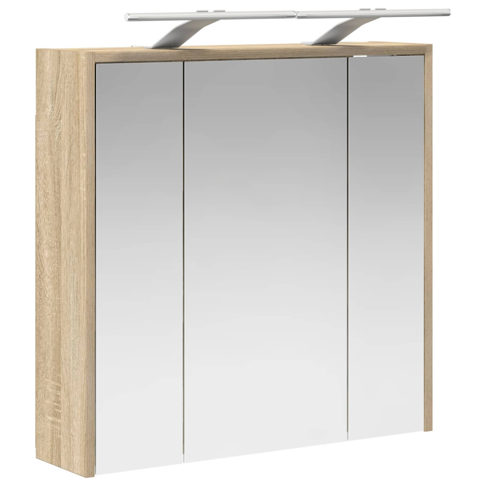 Produktbild för Badrumsspegelskåp Sonoma-ek 63,5 x 16 x 62,5 cm Konstruerat trä