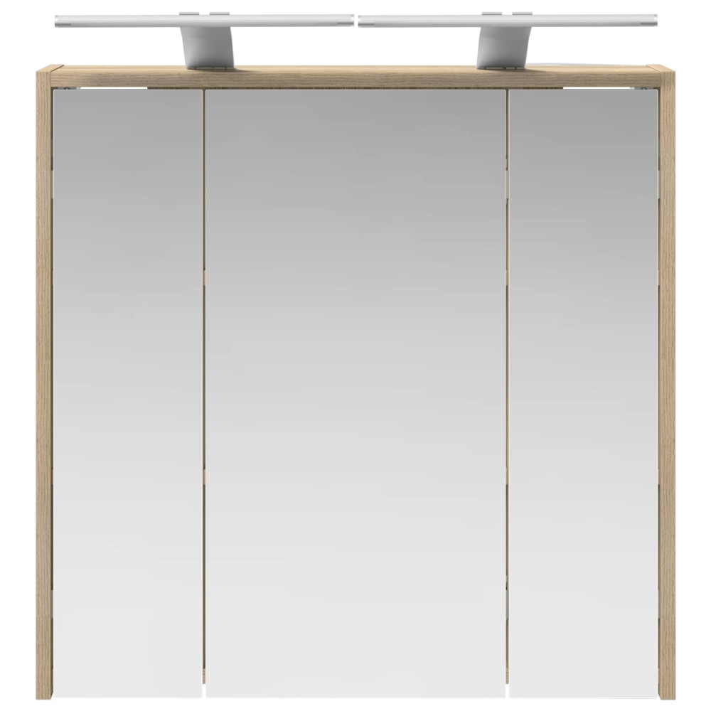 Produktbild för Badrumsspegelskåp Sonoma-ek 63,5 x 16 x 62,5 cm Konstruerat trä