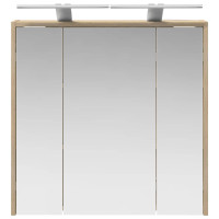 Produktbild för Badrumsspegelskåp Sonoma-ek 63,5 x 16 x 62,5 cm Konstruerat trä