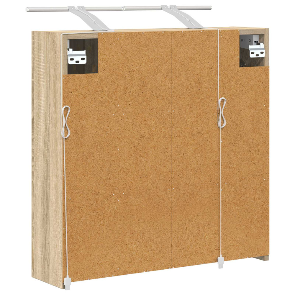 Produktbild för Badrumsspegelskåp Sonoma-ek 63,5 x 16 x 62,5 cm Konstruerat trä