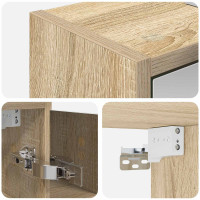 Produktbild för Badrumsspegelskåp Sonoma-ek 63,5 x 16 x 62,5 cm Konstruerat trä