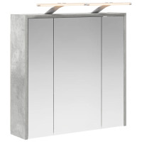Produktbild för Badrumsspegelskåp Betonggrå 63,5 x 16 x 62,5 cm Konstruerat trä