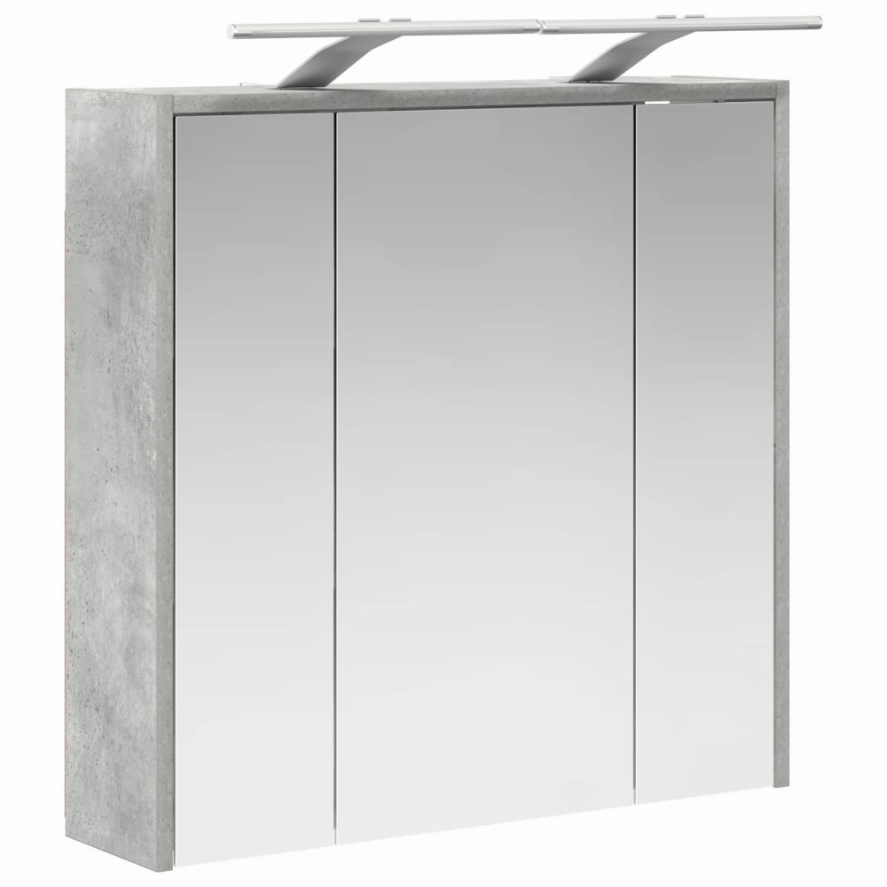 Produktbild för Badrumsspegelskåp Betonggrå 63,5 x 16 x 62,5 cm Konstruerat trä