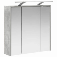 Produktbild för Badrumsspegelskåp Betonggrå 63,5 x 16 x 62,5 cm Konstruerat trä