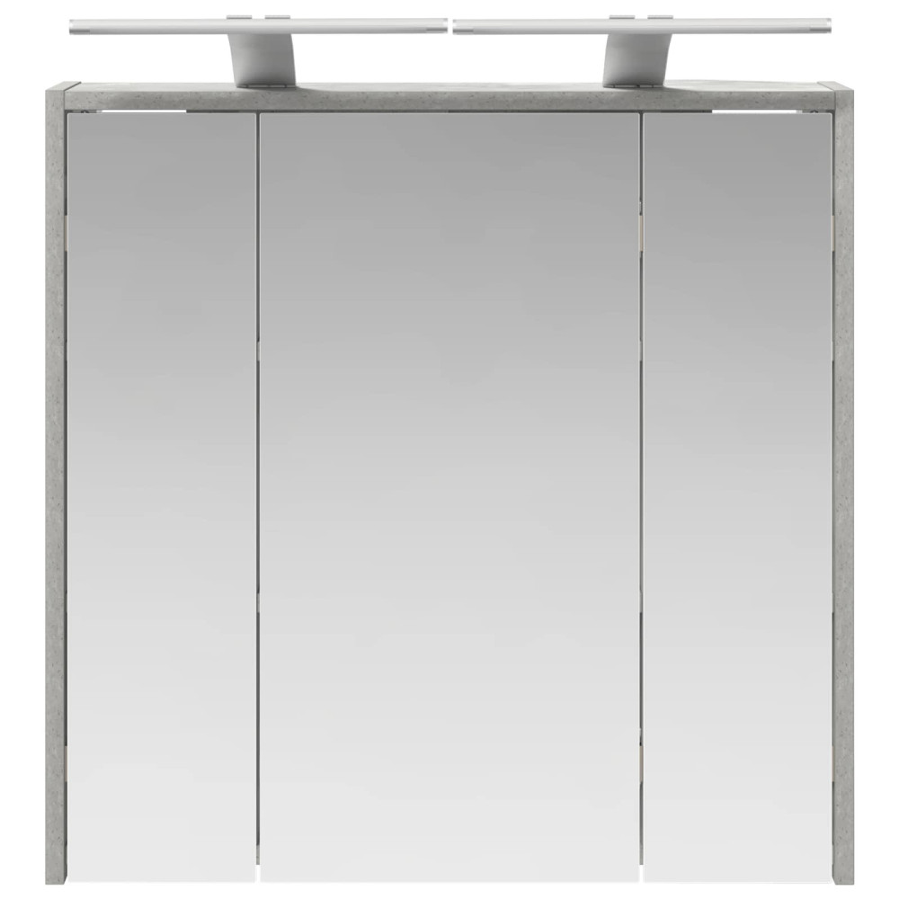 Produktbild för Badrumsspegelskåp Betonggrå 63,5 x 16 x 62,5 cm Konstruerat trä