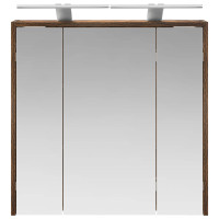 Produktbild för Badrumsspegelskåp Rökt ek 63,5 x 16 x 62,5 cm Konstruerat trä
