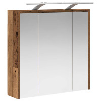 Produktbild för Badrumsspegelskåp Gammalt trä 63,5 x 16 x 62,5 cm