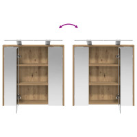 Produktbild för Badrumsspegelskåp Artisan Ek 63,5 x 16 x 62,5 cm