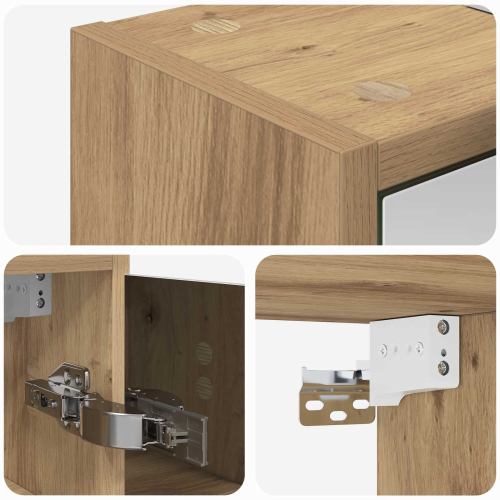 Produktbild för Badrumsspegelskåp Artisan Ek 63,5 x 16 x 62,5 cm