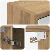 Produktbild för Badrumsspegelskåp Artisan Ek 63,5 x 16 x 62,5 cm