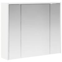 Produktbild för Badrumsspegelskåp för Vit 73,5 x 16 x 62,5 cm Konstruerat trä