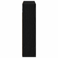 Produktbild för Badrumsspegelskåp Svart Ek 73,5 x 16 x 62,5 cm Konstruerat trä