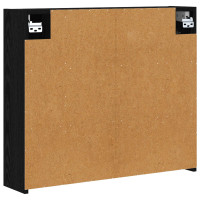 Produktbild för Badrumsspegelskåp Svart Ek 73,5 x 16 x 62,5 cm Konstruerat trä