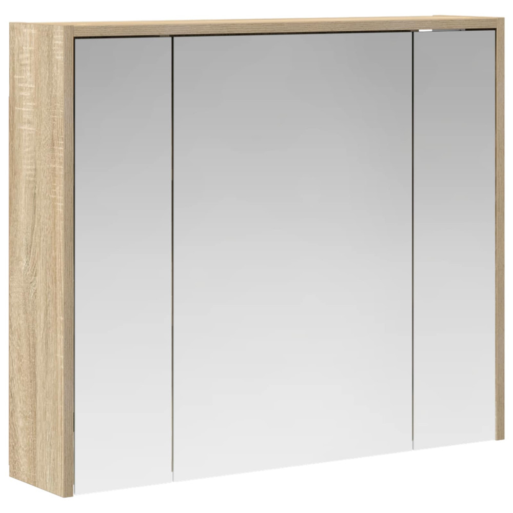 Produktbild för Badrumsspegelskåp Sonoma-ek 73,5 x 16 x 62,5 cm Konstruerat trä