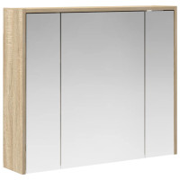 Produktbild för Badrumsspegelskåp Sonoma-ek 73,5 x 16 x 62,5 cm Konstruerat trä