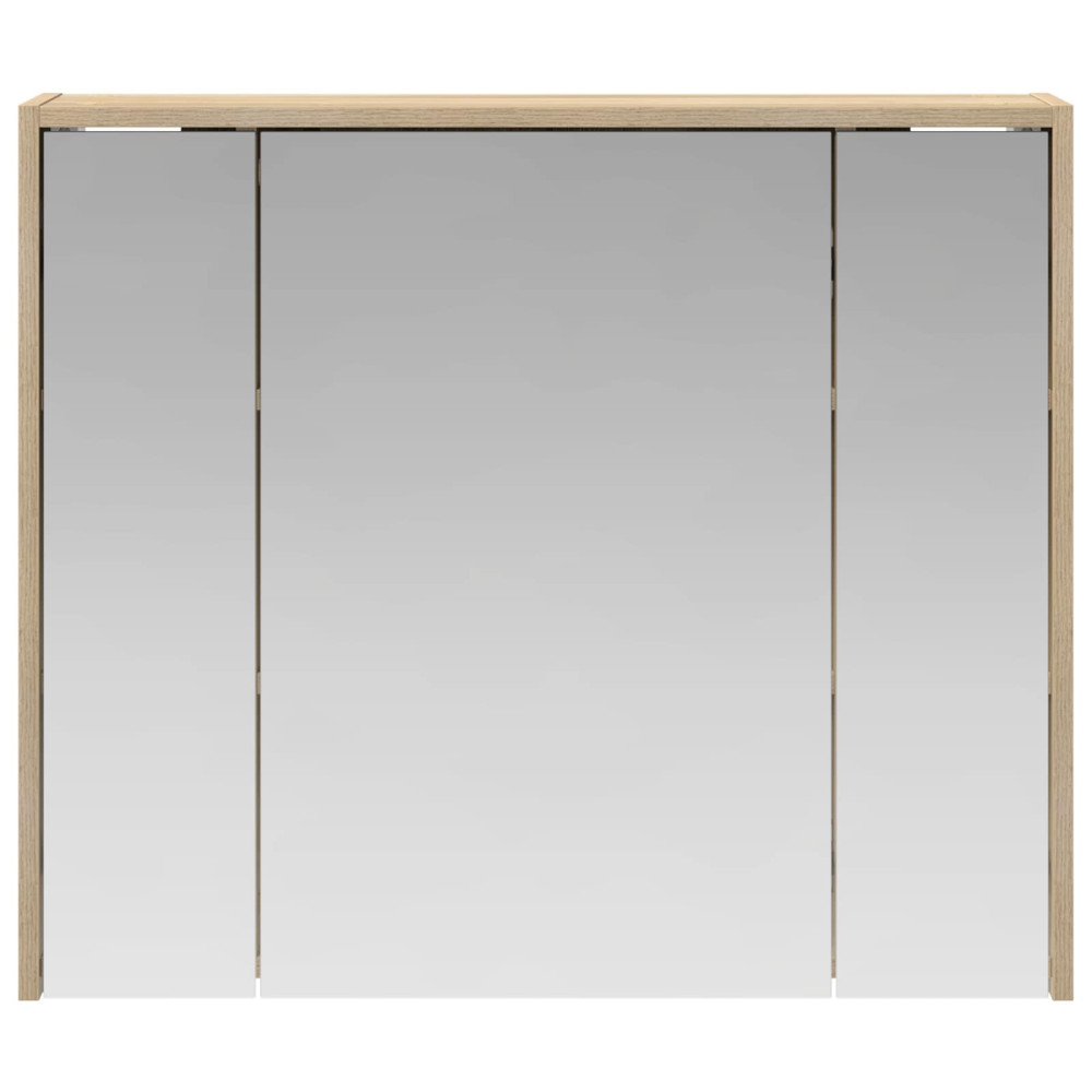 Produktbild för Badrumsspegelskåp Sonoma-ek 73,5 x 16 x 62,5 cm Konstruerat trä