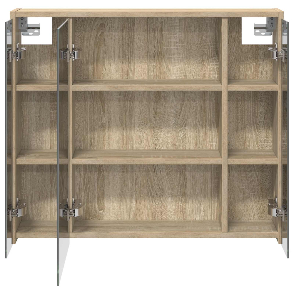 Produktbild för Badrumsspegelskåp Sonoma-ek 73,5 x 16 x 62,5 cm Konstruerat trä