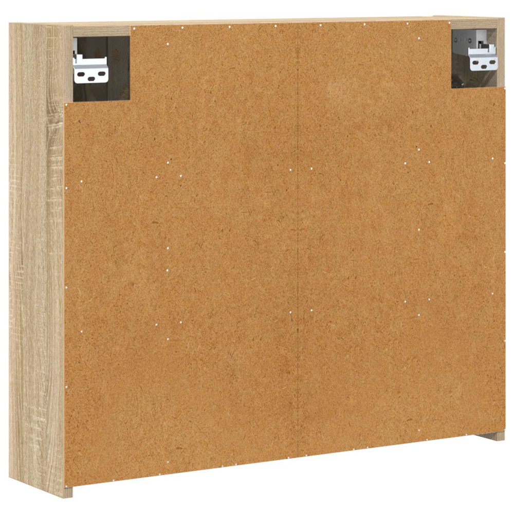 Produktbild för Badrumsspegelskåp Sonoma-ek 73,5 x 16 x 62,5 cm Konstruerat trä
