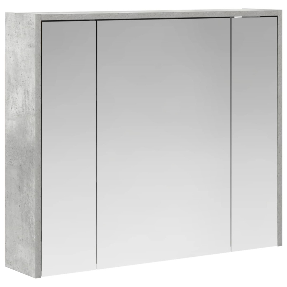 Produktbild för Badrumsspegelskåp Betonggrå 73,5 x 16 x 62,5 cm Konstruerat trä