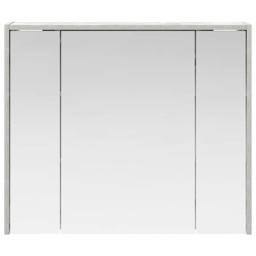 Produktbild för Badrumsspegelskåp Betonggrå 73,5 x 16 x 62,5 cm Konstruerat trä