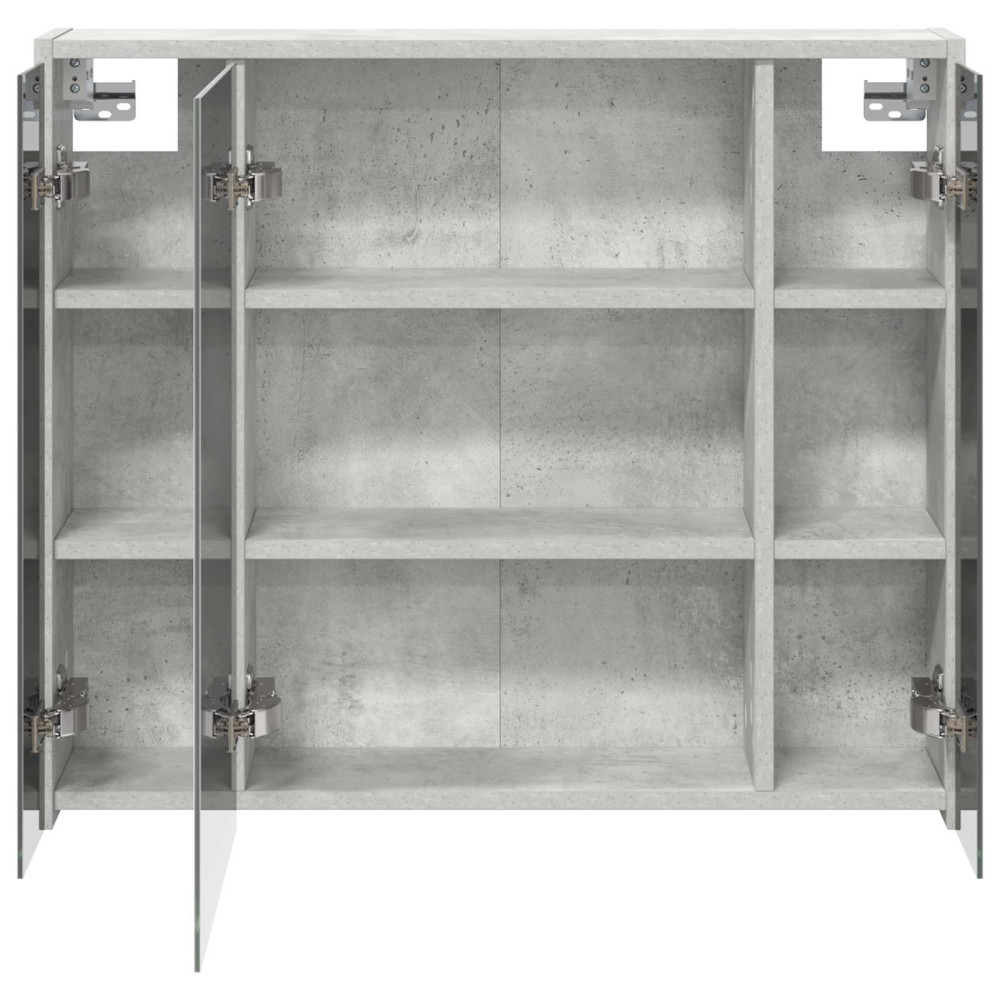 Produktbild för Badrumsspegelskåp Betonggrå 73,5 x 16 x 62,5 cm Konstruerat trä
