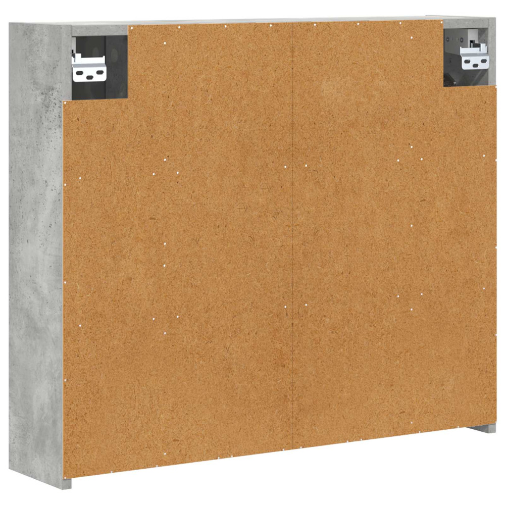 Produktbild för Badrumsspegelskåp Betonggrå 73,5 x 16 x 62,5 cm Konstruerat trä