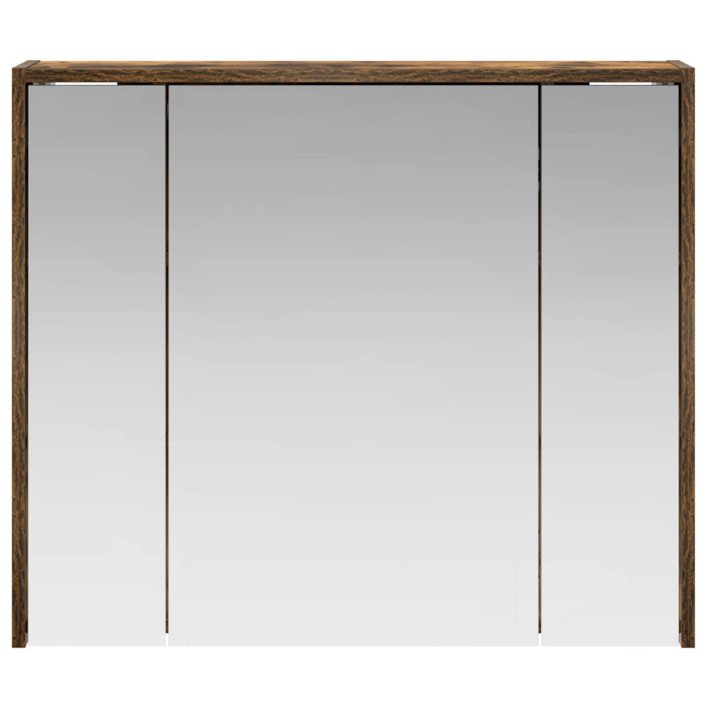 Produktbild för Badrumsspegelskåp Rökt ek 73,5 x 16 x 62,5 cm Konstruerat trä