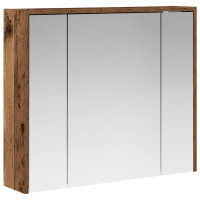 Produktbild för Badrumsspegelskåp Gammalt trä 73,5 x 16 x 62,5 cm