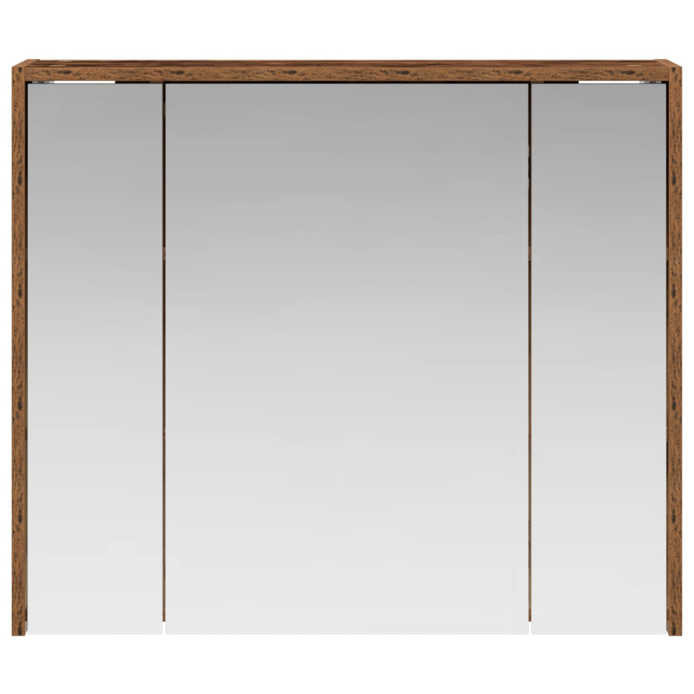 Produktbild för Badrumsspegelskåp Gammalt trä 73,5 x 16 x 62,5 cm