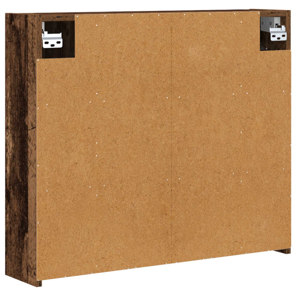 Produktbild för Badrumsspegelskåp Gammalt trä 73,5 x 16 x 62,5 cm