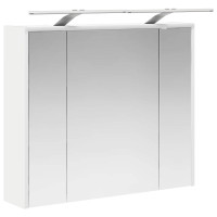 Produktbild för Badrumsspegelskåp för Vit 73,5 x 16 x 62,5 cm Konstruerat trä